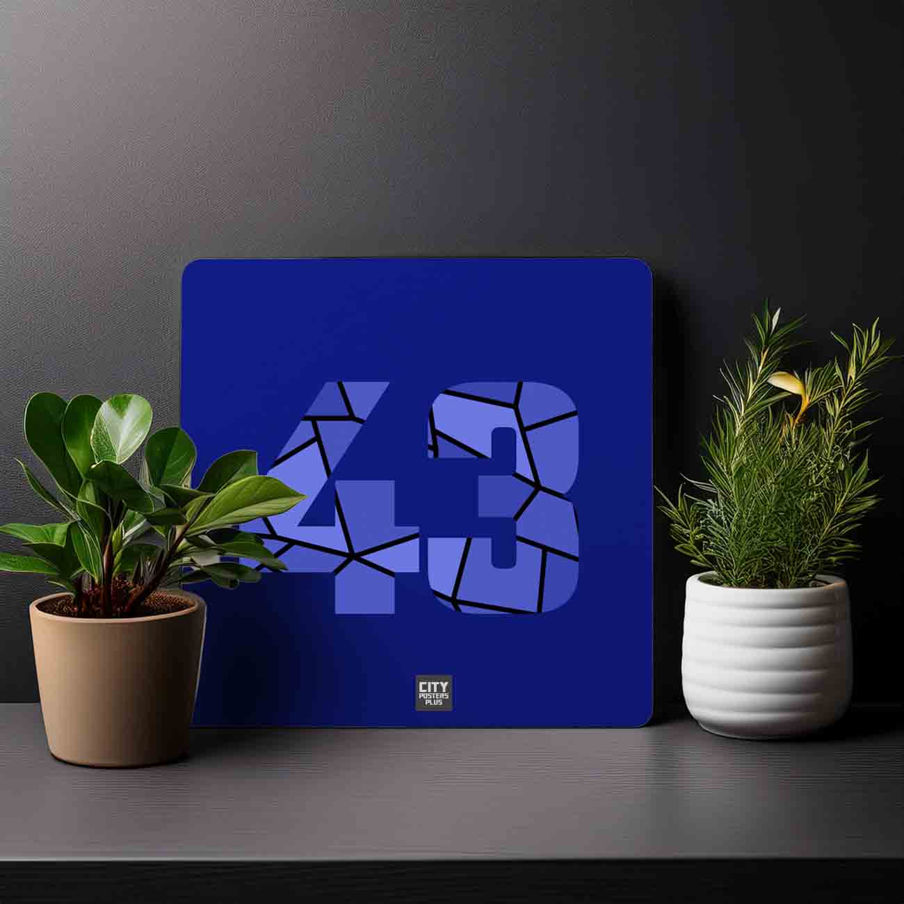 43 Number Mousepad (Royal Blue)