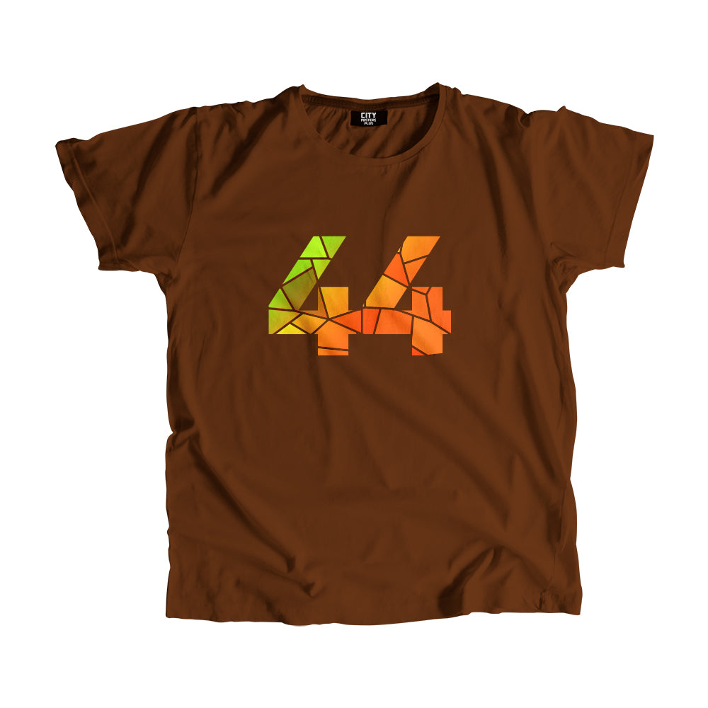 44 Number Men Unisex T-Shirt  (Brown)| Classic Numeric Graphic Tee
