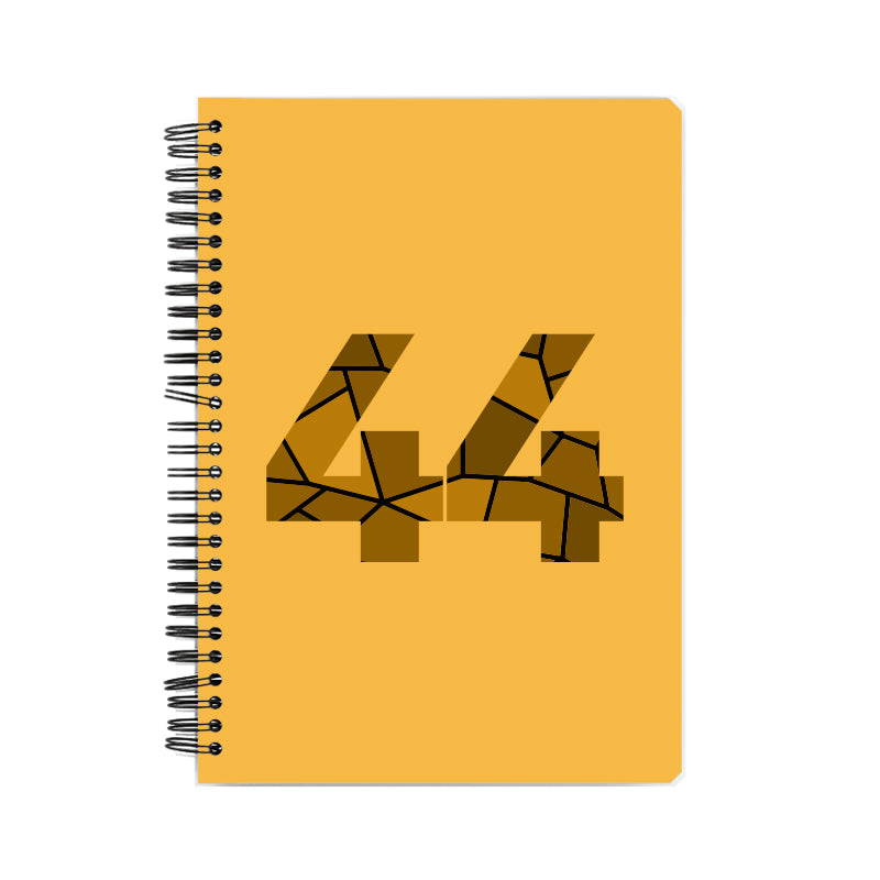 44 Number Notebook (Golden Yellow)