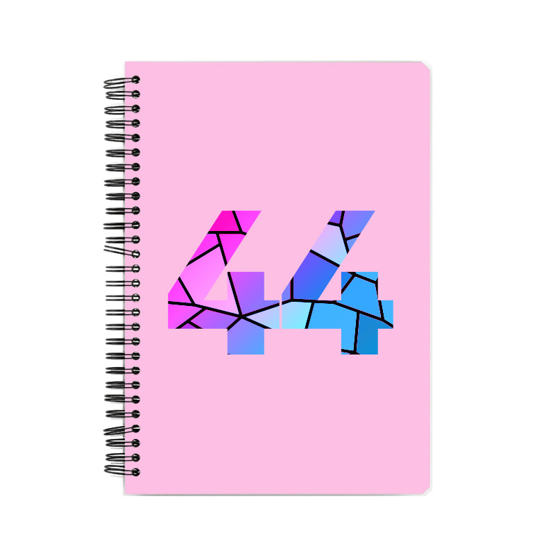 44 Number Notebook (Light Pink)