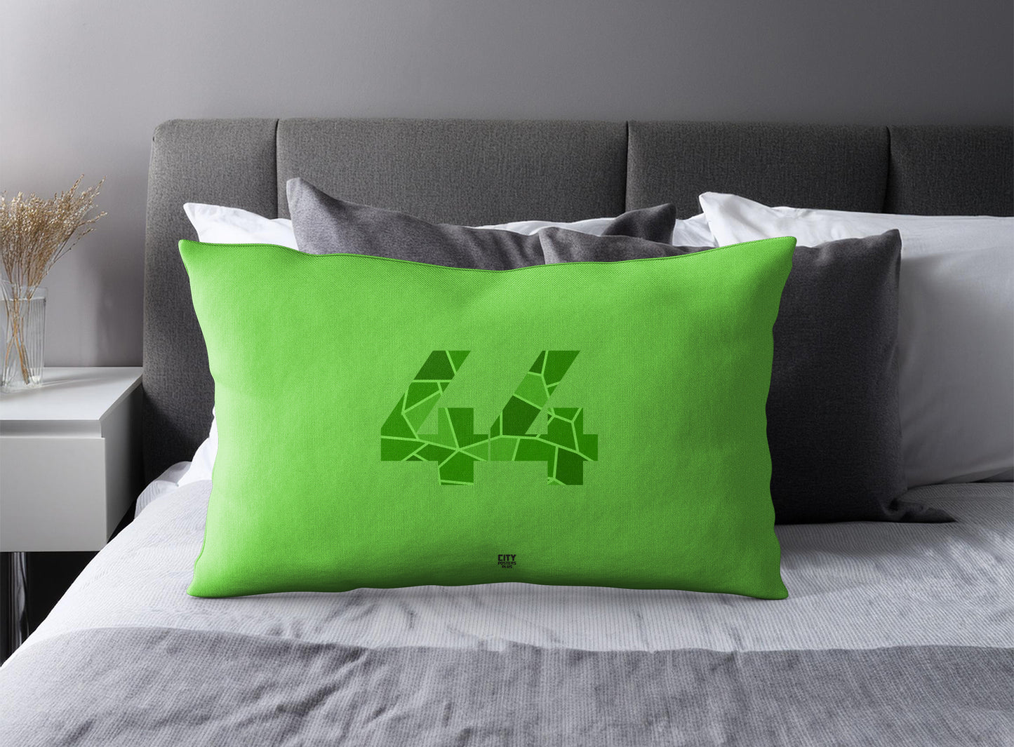 44 Number Square & Rectangle Pillow Cases | Modern Numeric Throw Pillow Covers | Print Deliver Plus by City Posters Plus