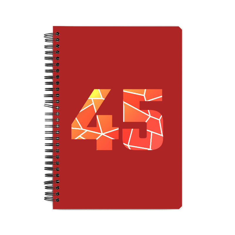 45 Number Notebook (Red)