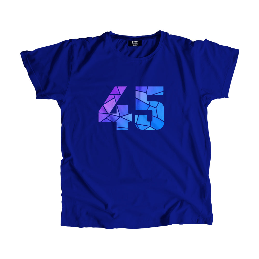 45 Number Men Unisex T-Shirt  (Royal Blue)| Classic Numeric Graphic Tee