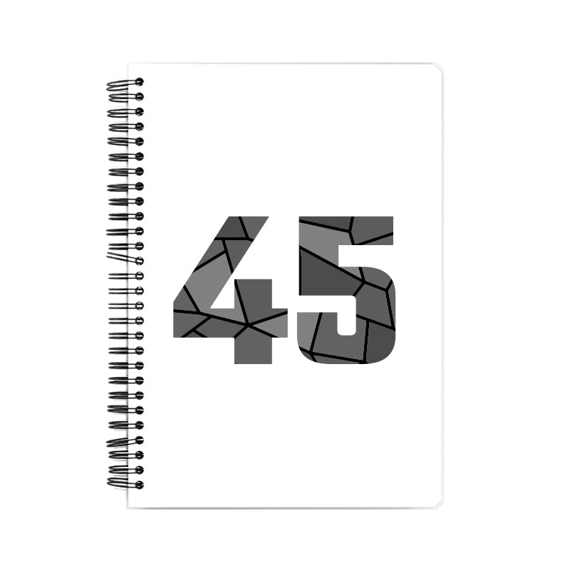 45 Number Notebook (White)