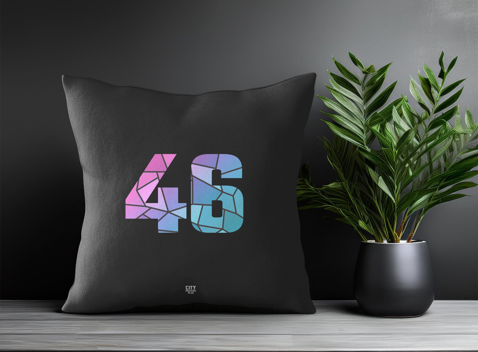 46 Number Square & Rectangle Pillow Cases | Print Deliver Plus by City Posters Plus