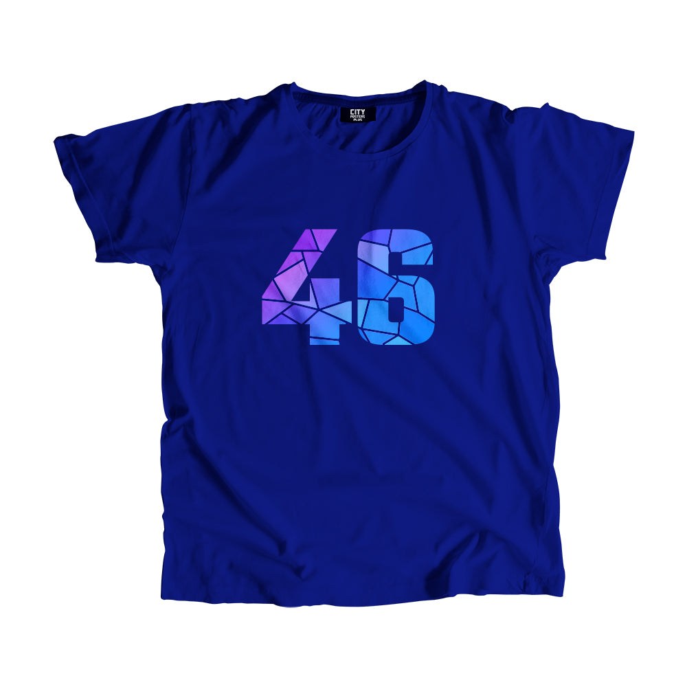 46 Number Men Unisex T-Shirt  (Royal Blue)| Classic Numeric Graphic Tee