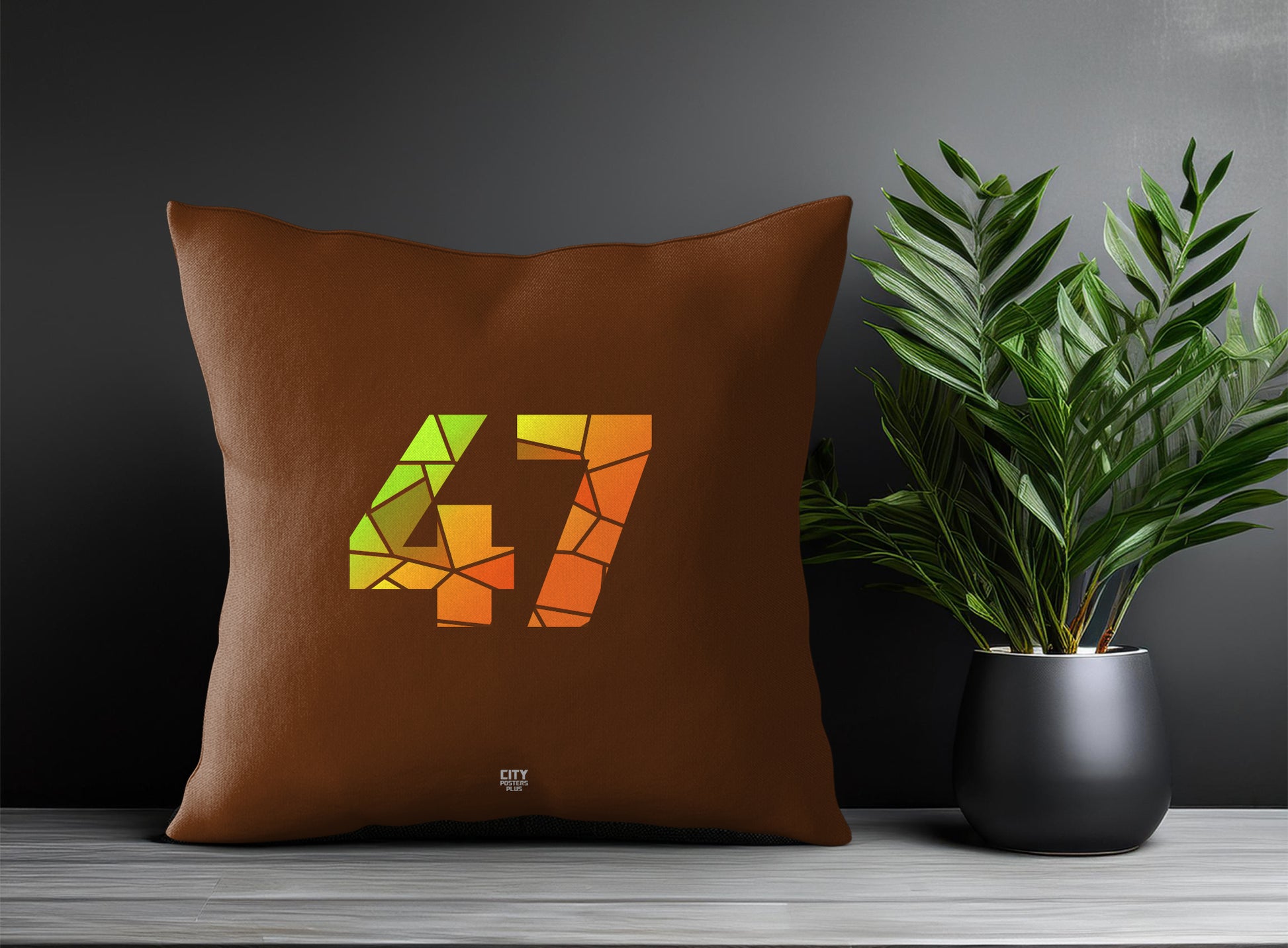 47 Number Square & Rectangle Pillow Cases | Print Deliver Plus by City Posters Plus