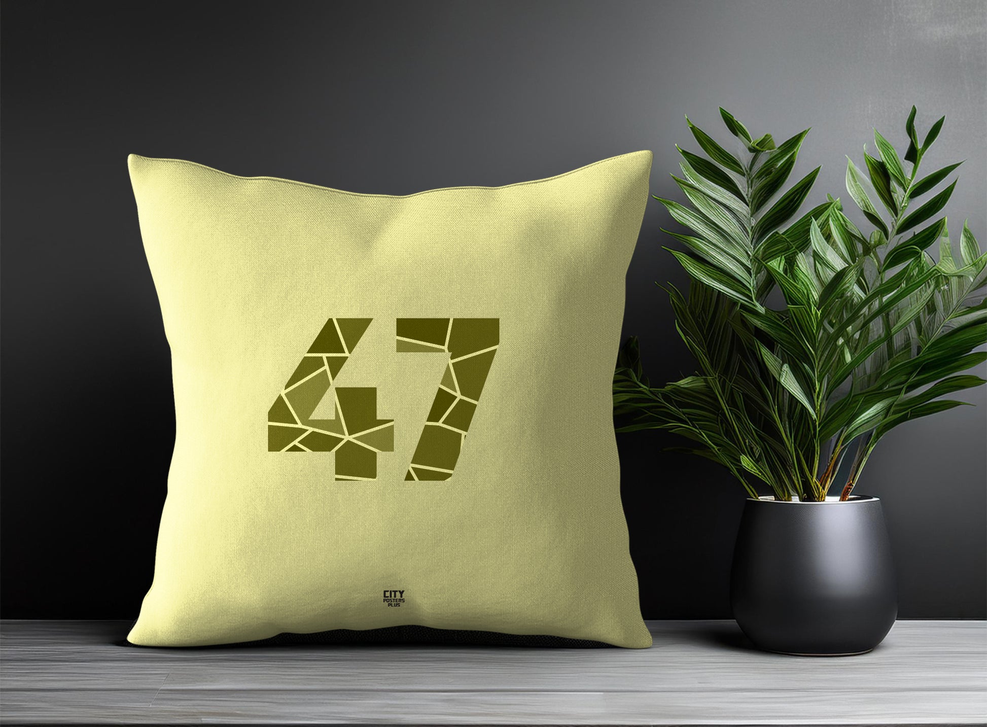 47 Number Square & Rectangle Pillow Cases | Print Deliver Plus by City Posters Plus