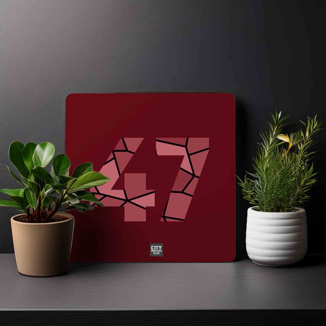 47 Number Mousepad (Maroon)