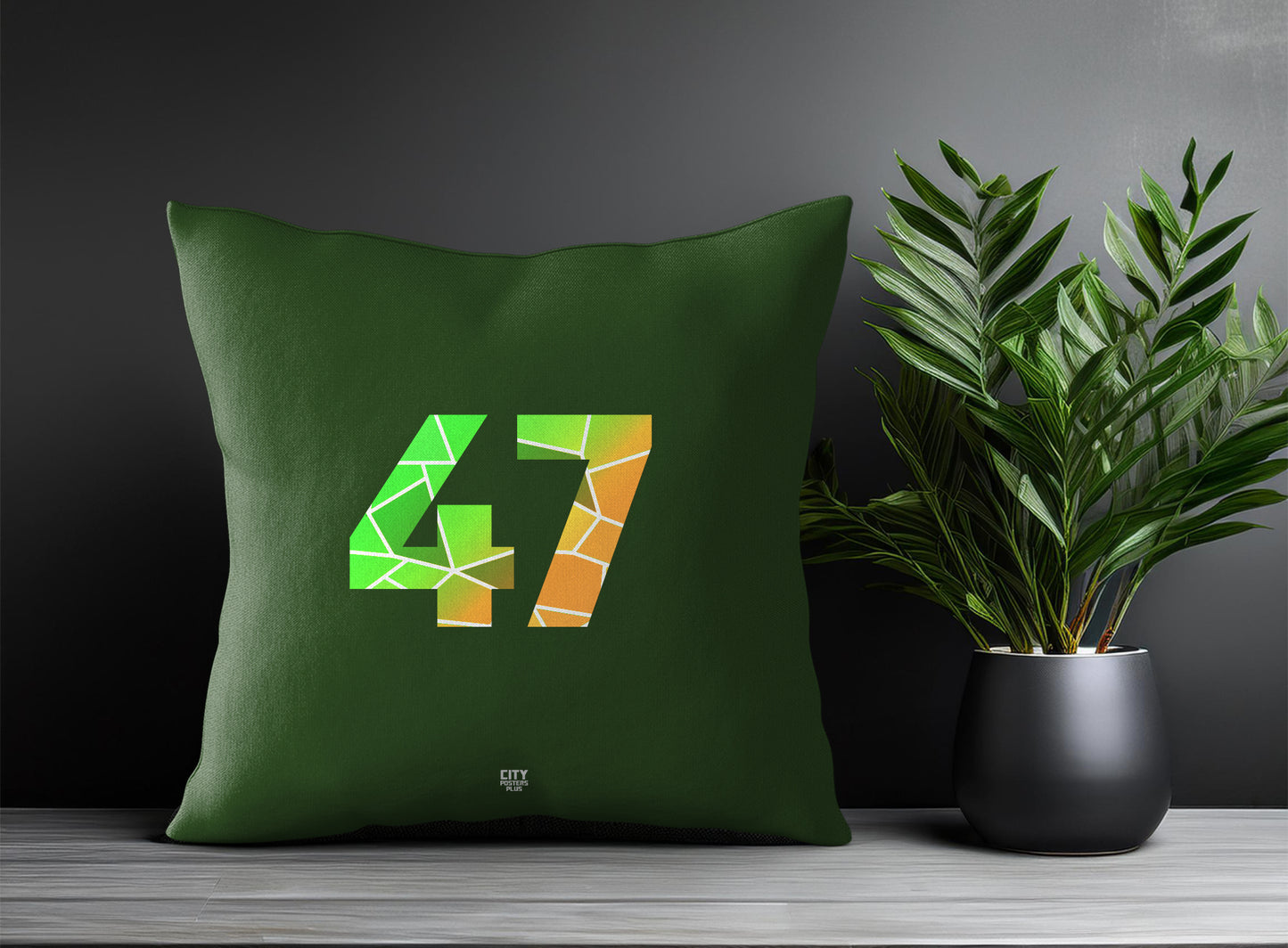 47 Number Square & Rectangle Pillow Cases | Print Deliver Plus by City Posters Plus