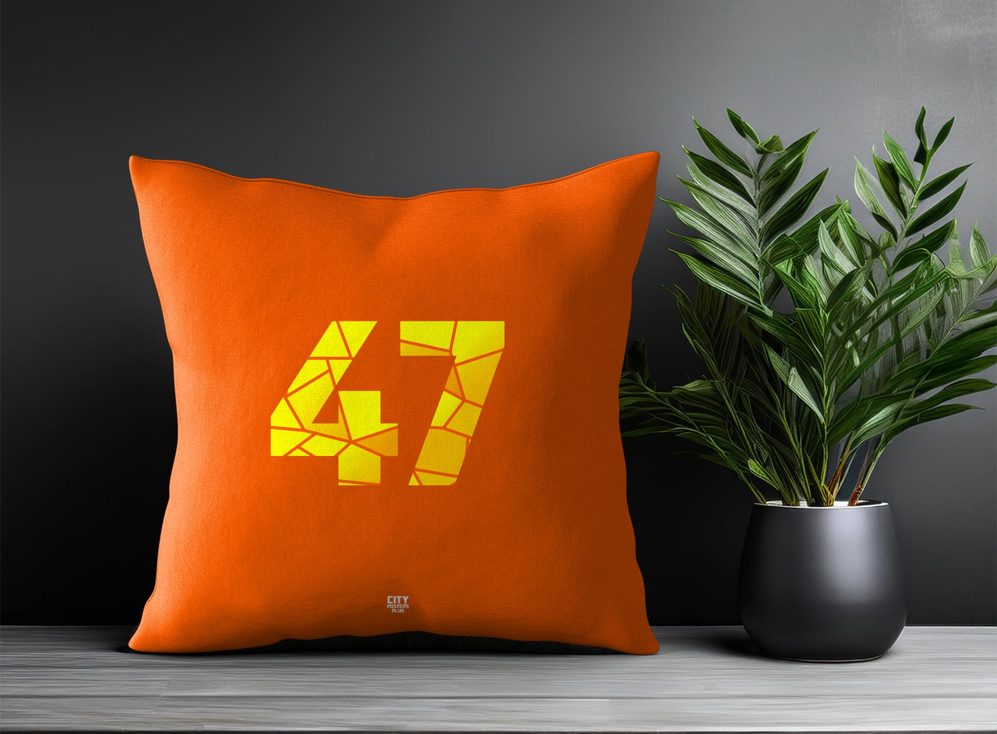 47 Number Square & Rectangle Pillow Cases | Print Deliver Plus by City Posters Plus