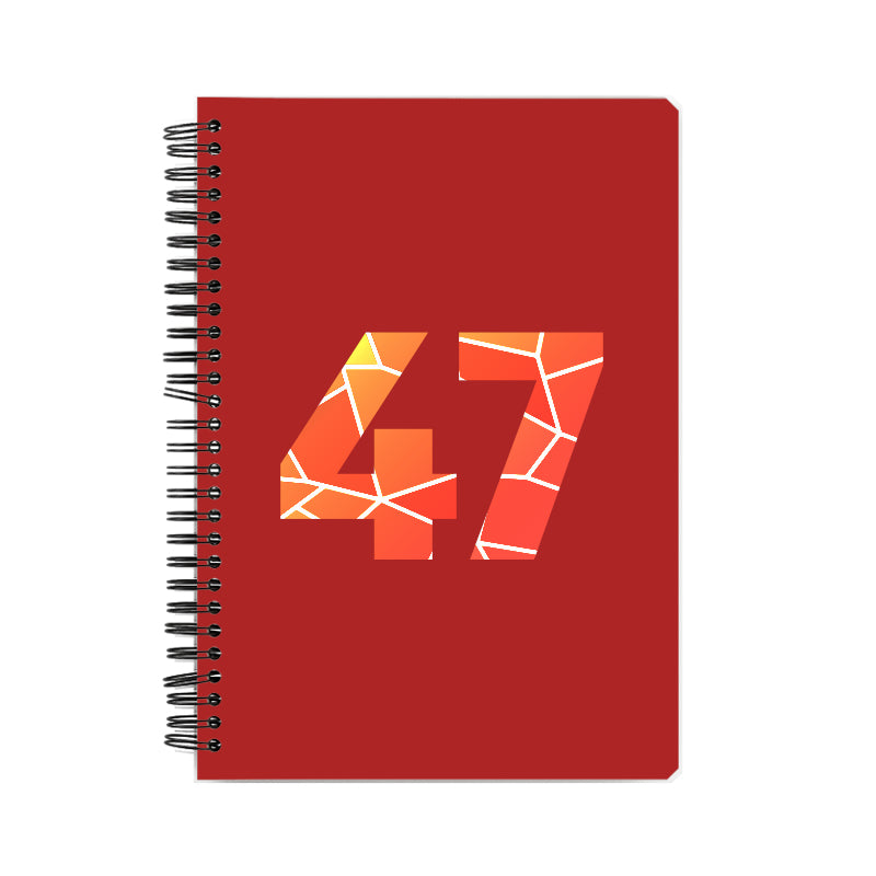 47 Number Notebook (Red)