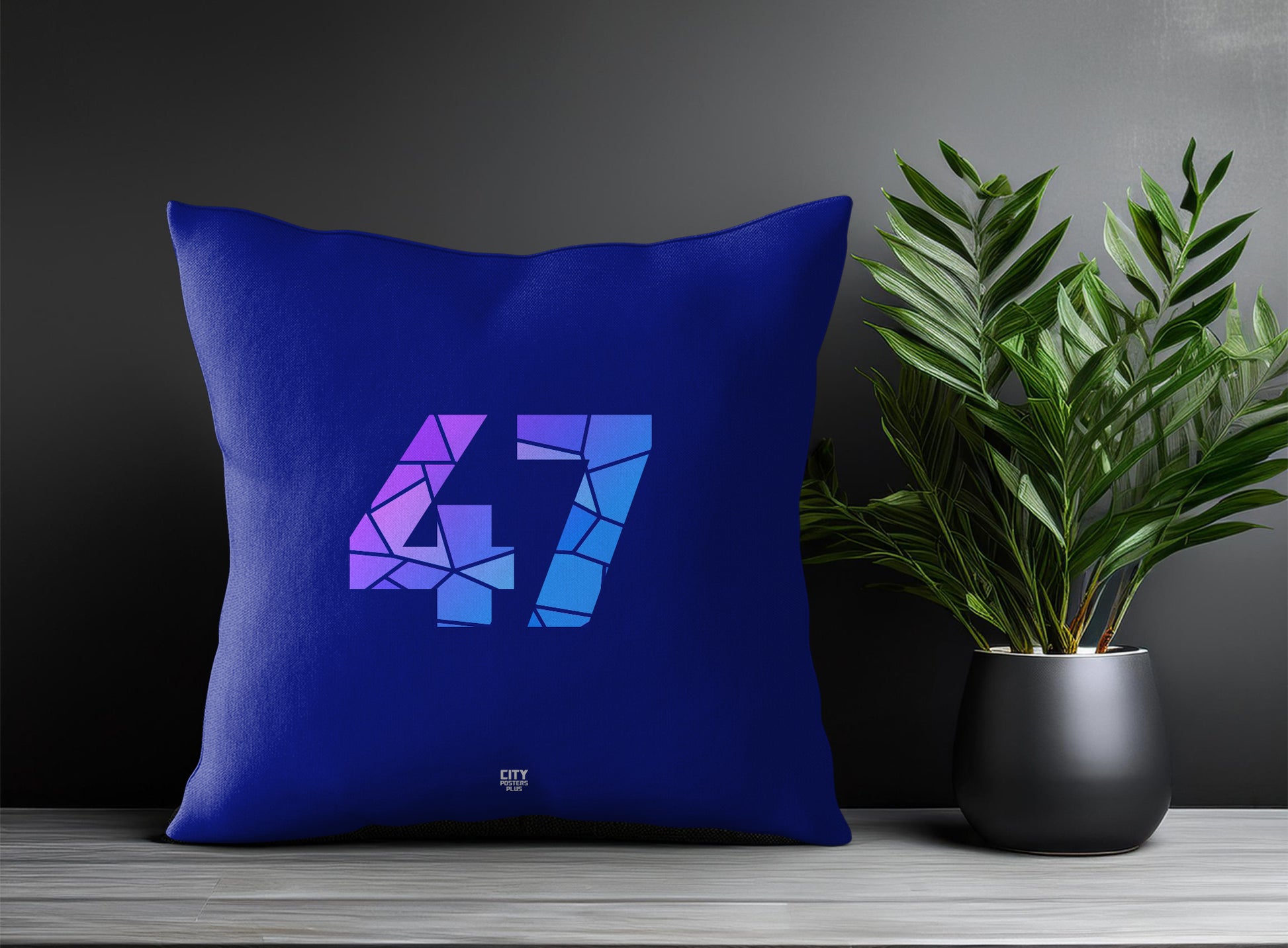 47 Number Square & Rectangle Pillow Cases | Print Deliver Plus by City Posters Plus