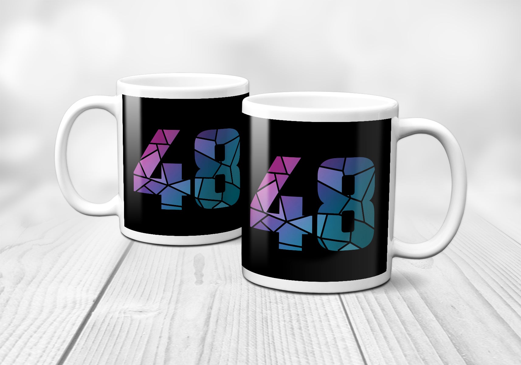 48 Number Mug (Black)