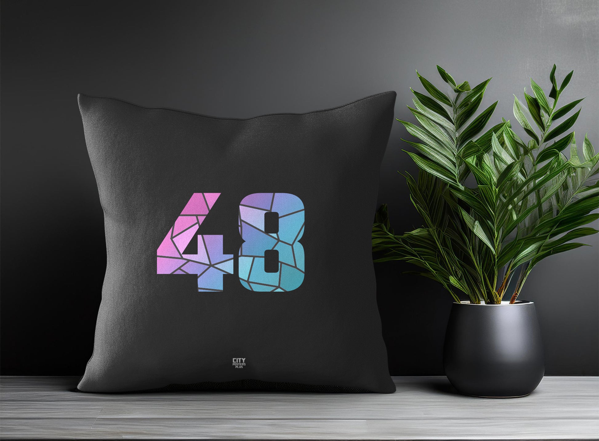 48 Number Square & Rectangle Pillow Cases | Print Deliver Plus by City Posters Plus