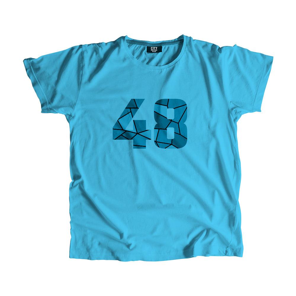48 Number Men Unisex T-Shirt  (Sky Blue)| Classic Numeric Graphic Tee