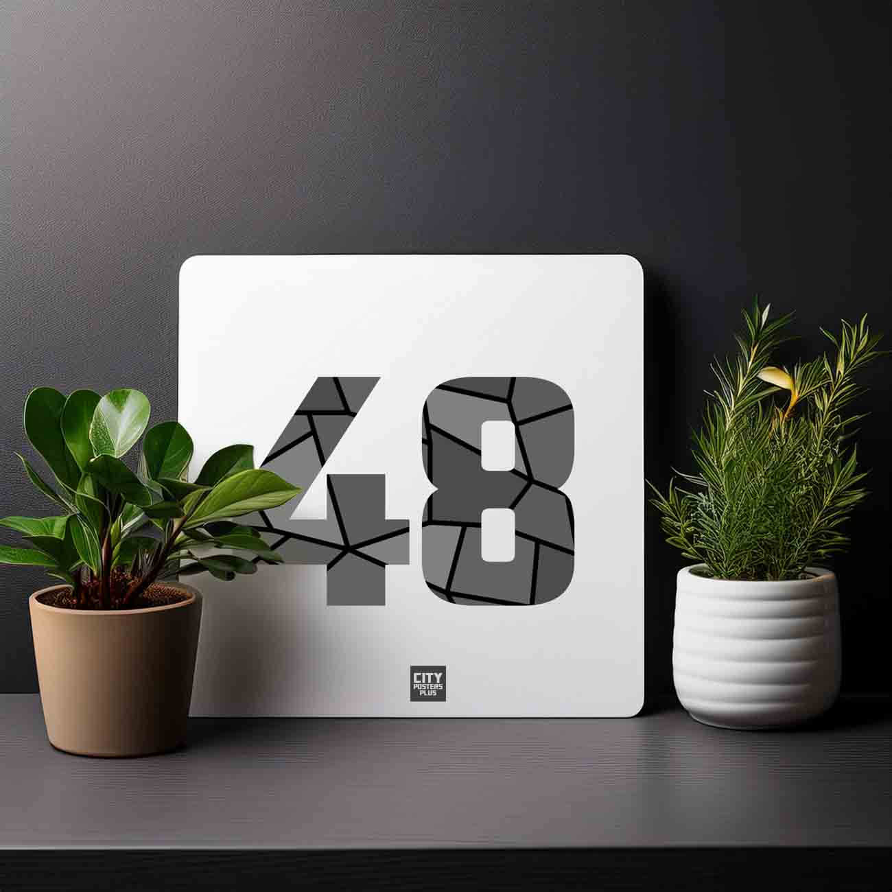 48 Number Mousepad (White)