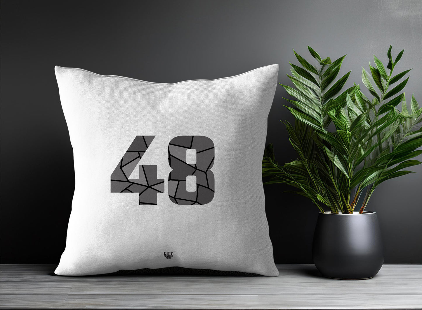 48 Number Square & Rectangle Pillow Cases | Print Deliver Plus by City Posters Plus