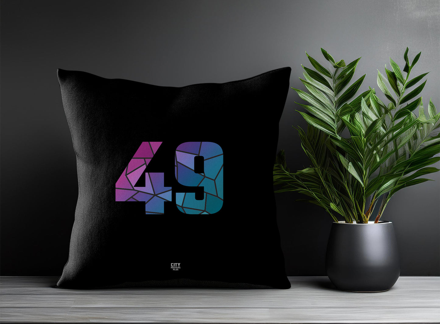 49 Number Square & Rectangle Pillow Cases | Print Deliver Plus by City Posters Plus