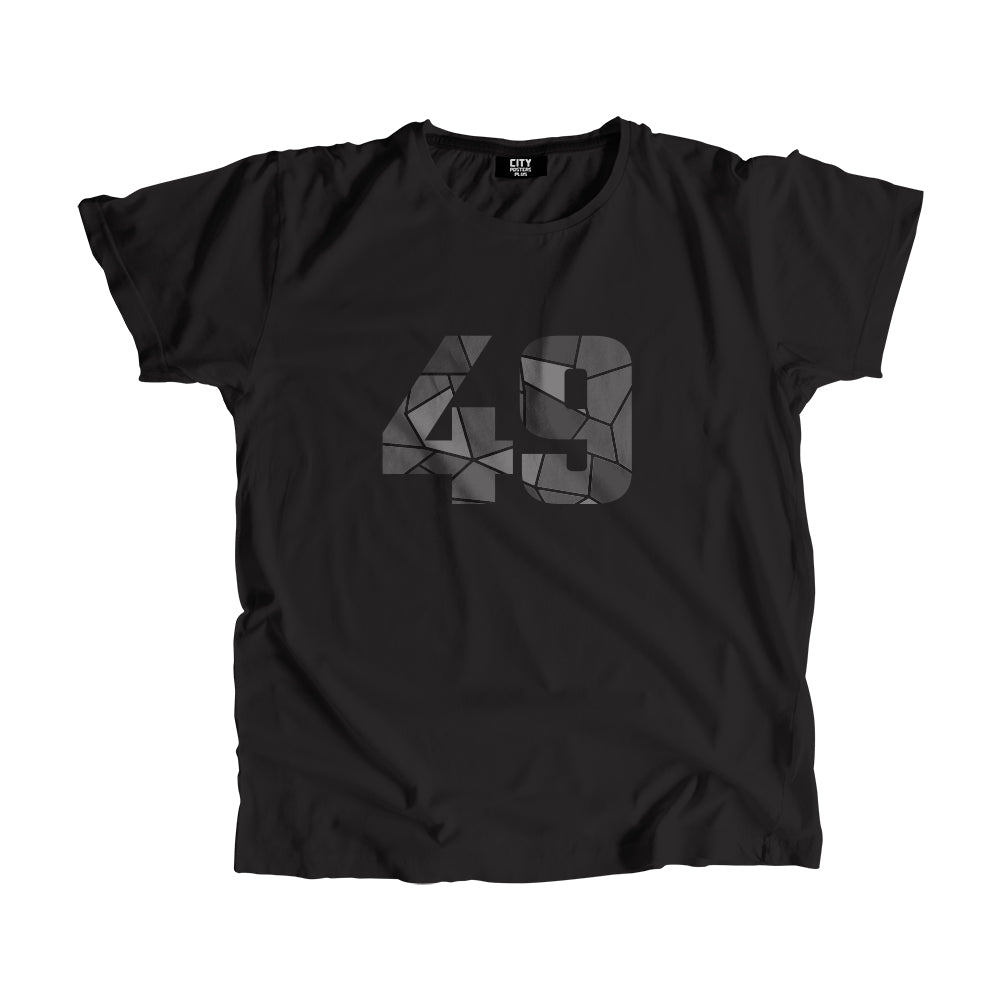 49 Number Men Unisex T-Shirt  (Black)| Classic Numeric Graphic Tee