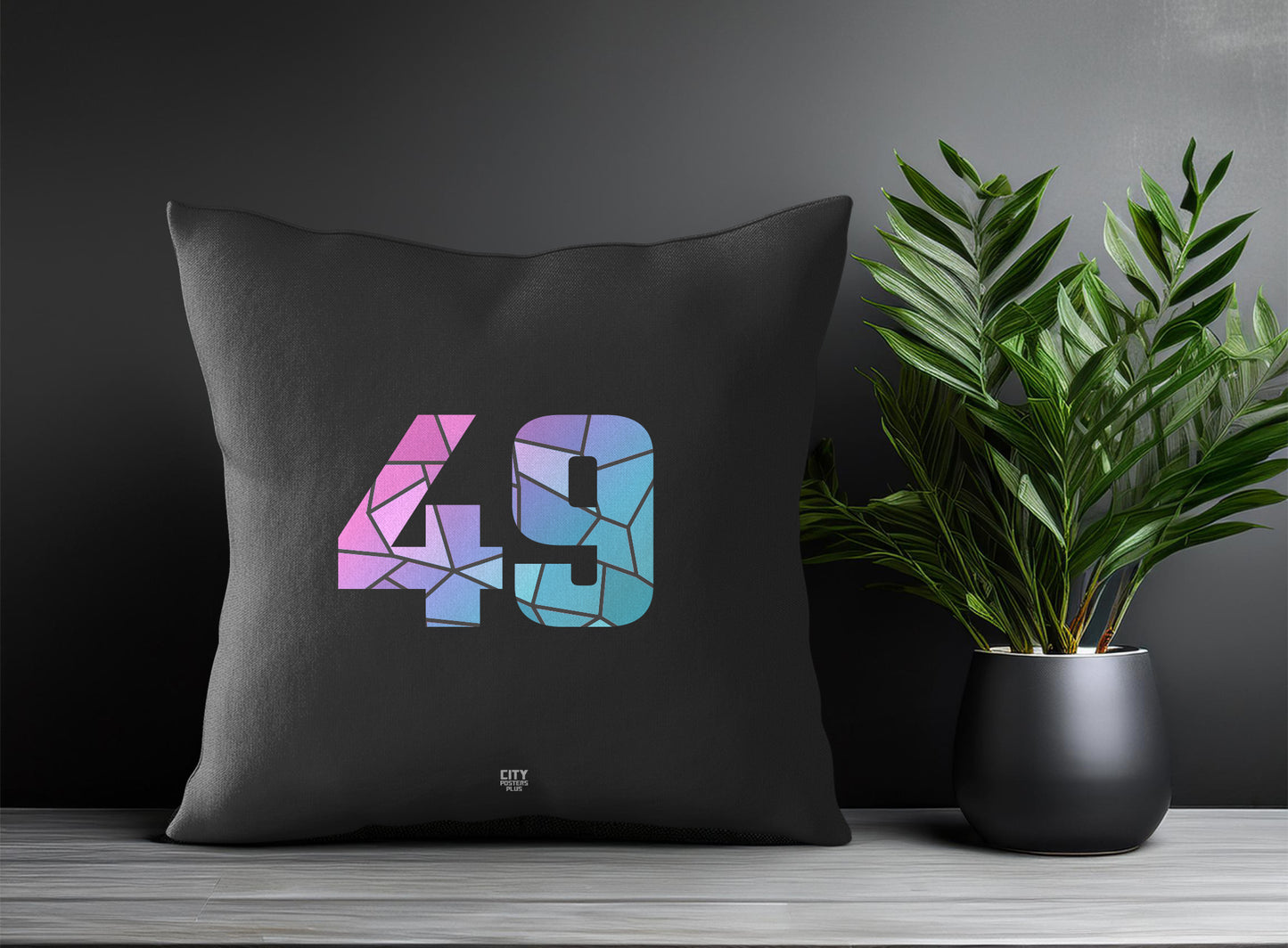 49 Number Square & Rectangle Pillow Cases | Print Deliver Plus by City Posters Plus