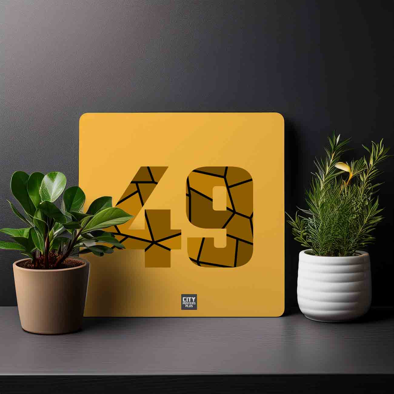 49 Number Mousepad (Golden Yellow)