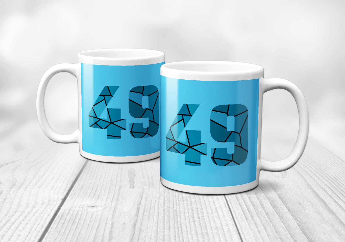 49 Number Mug (Sky Blue)