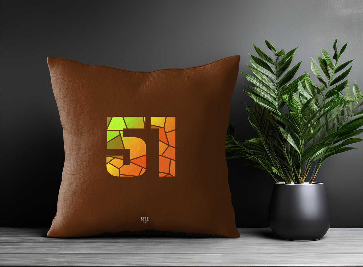 51 Number Square & Rectangle Pillow Cases | Print Deliver Plus by City Posters Plus
