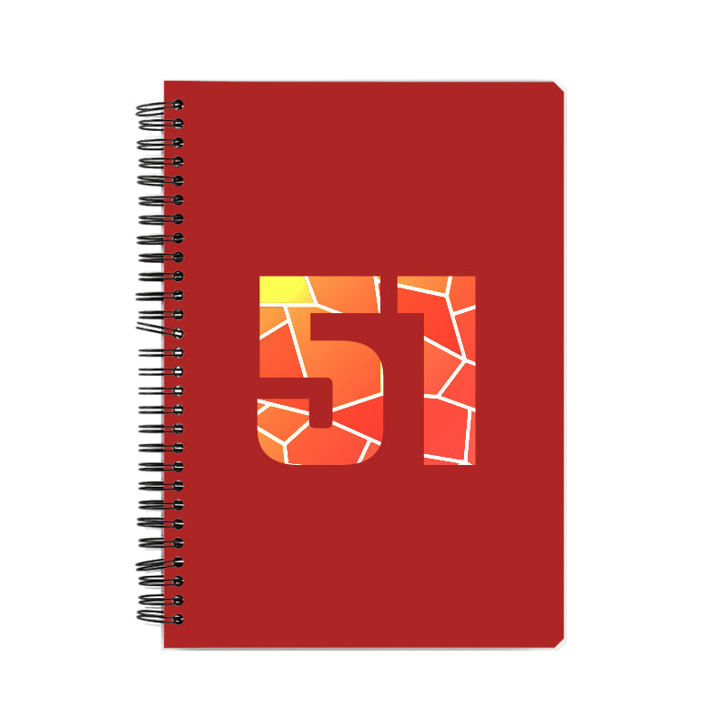 51 Number Notebook (Red)