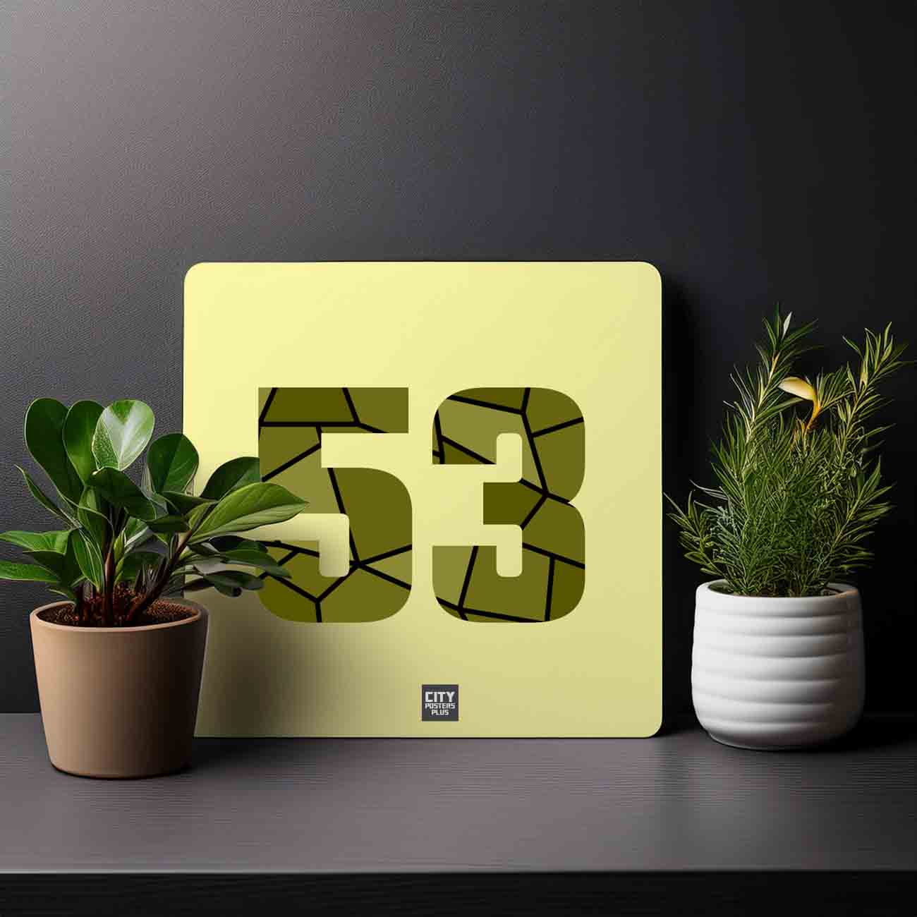 53 Number Mousepad (Butter Yellow)