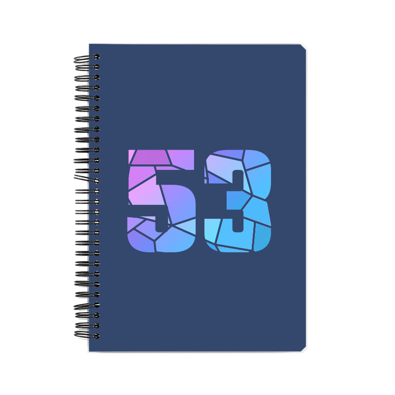 53 Number Notebook (Navy Blue)