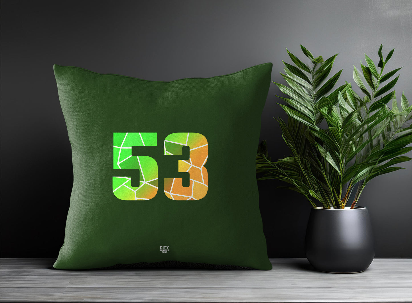 53 Number Square & Rectangle Pillow Cases | Print Deliver Plus by City Posters Plus