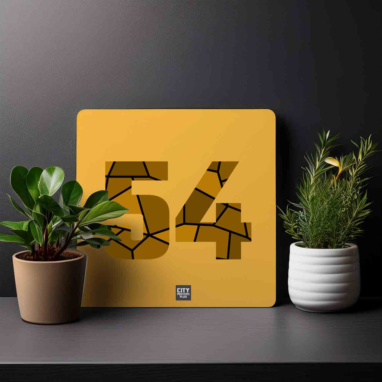 54 Number Mousepad (Golden Yellow)