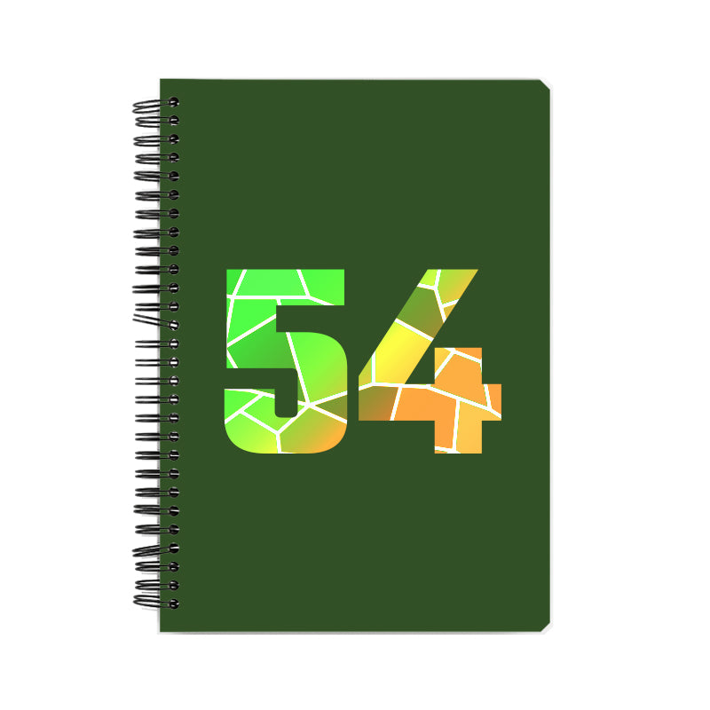 54 Number Notebook (Olive Green)