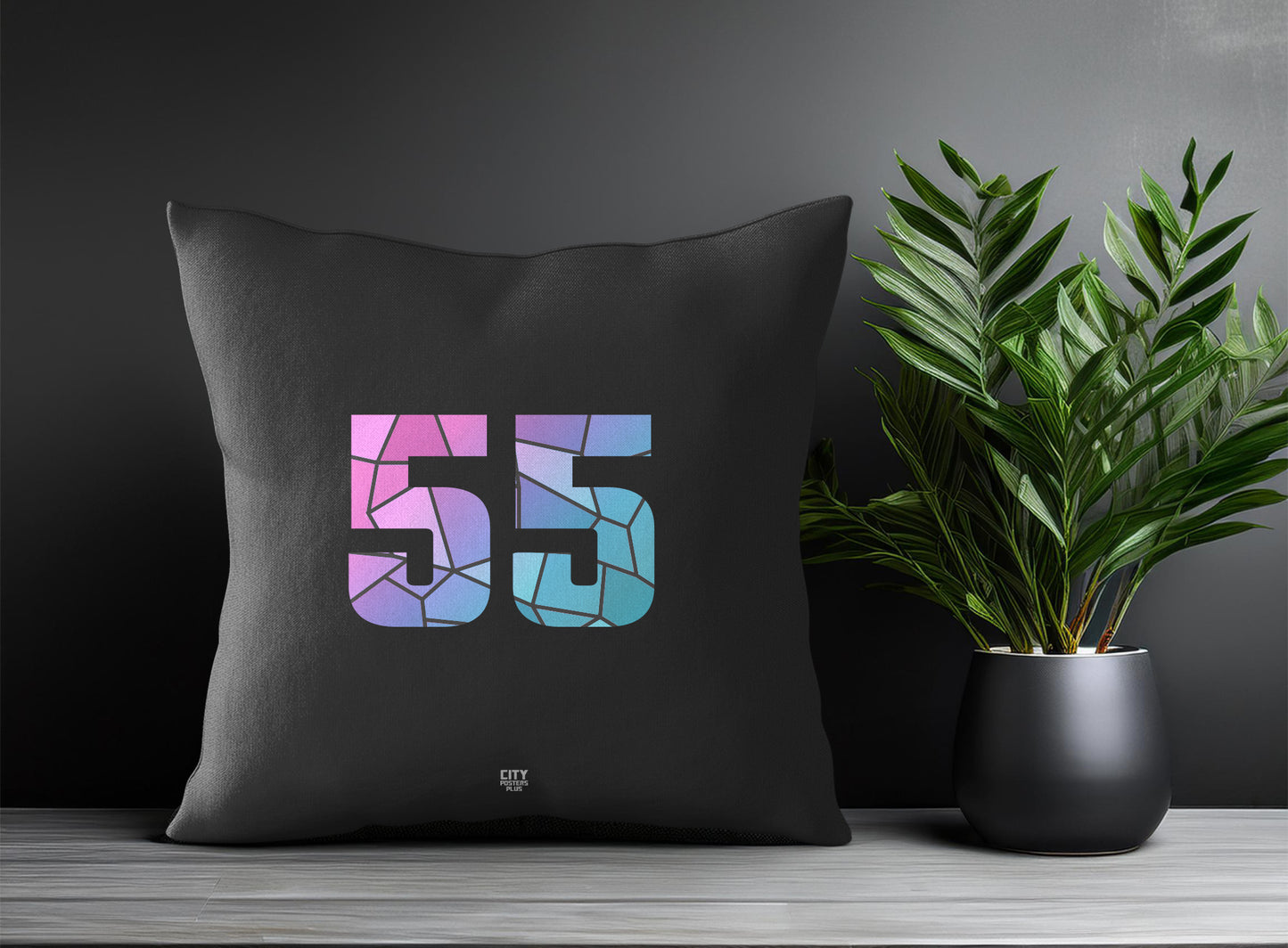 55 Number Square & Rectangle Pillow Cases | Print Deliver Plus by City Posters Plus
