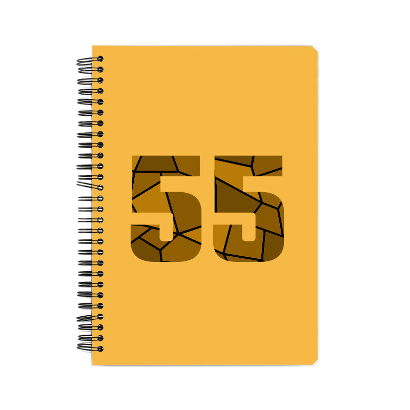 55 Number Notebook (Golden Yellow)