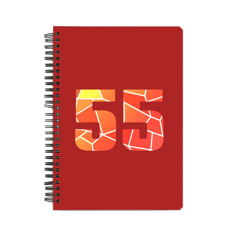 55 Number Notebook (Red)