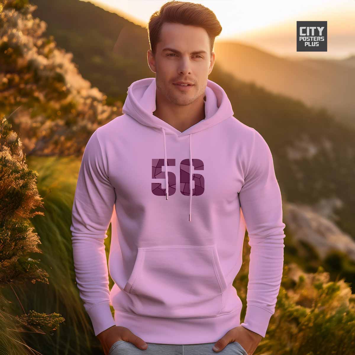 56 Number Unisex Hoodie | Personalized Number Hoodie for Men & Women