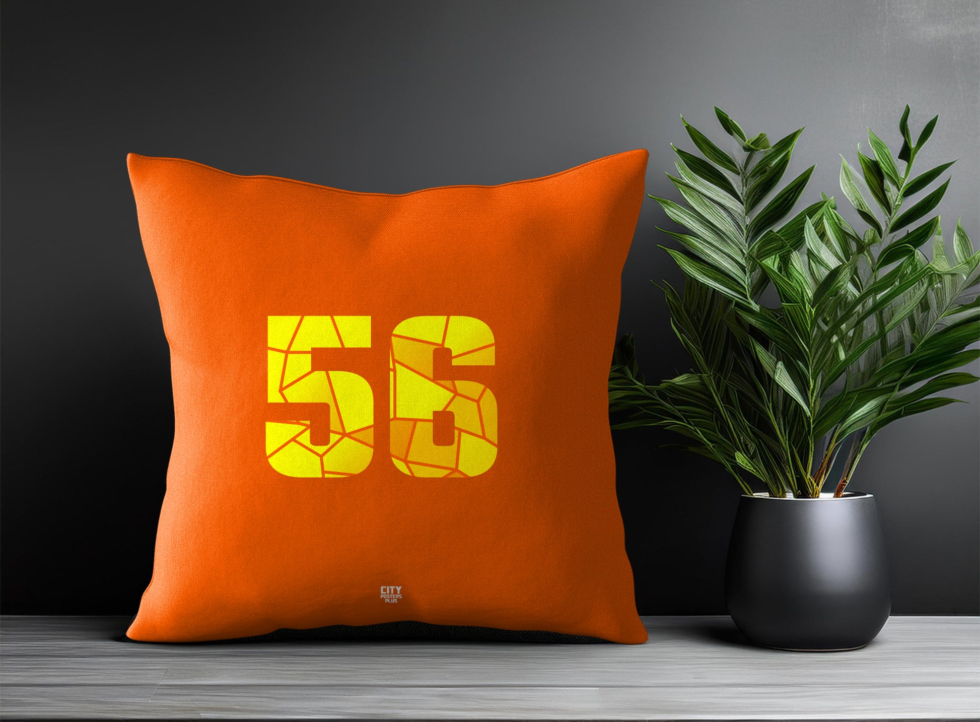 56 Number Square & Rectangle Pillow Cases | Print Deliver Plus by City Posters Plus