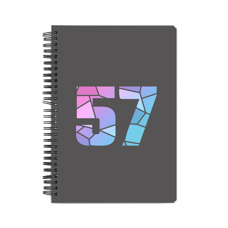 57 Number Notebook (Charcoal Grey)