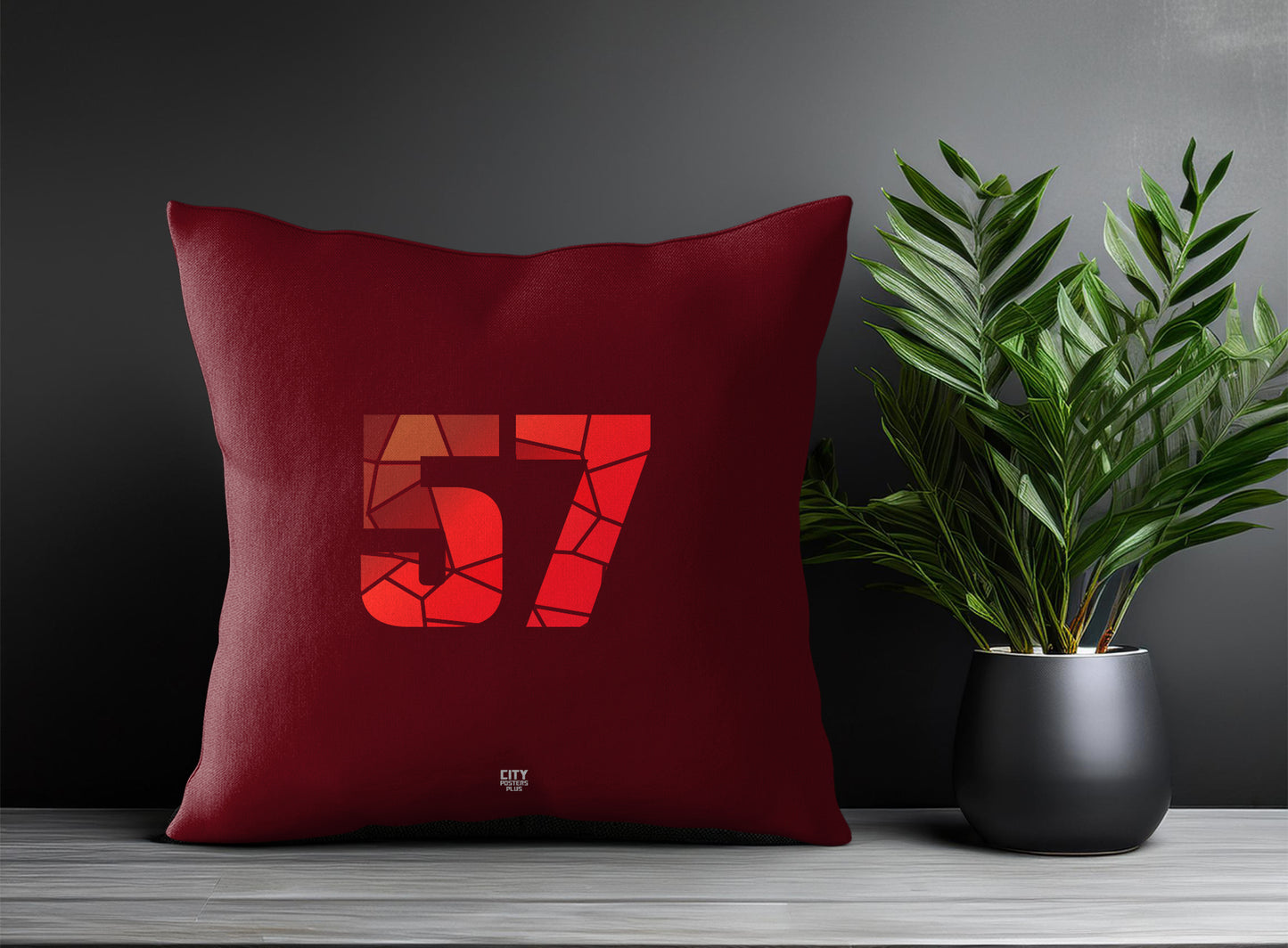 57 Number Square & Rectangle Pillow Cases | Print Deliver Plus by City Posters Plus