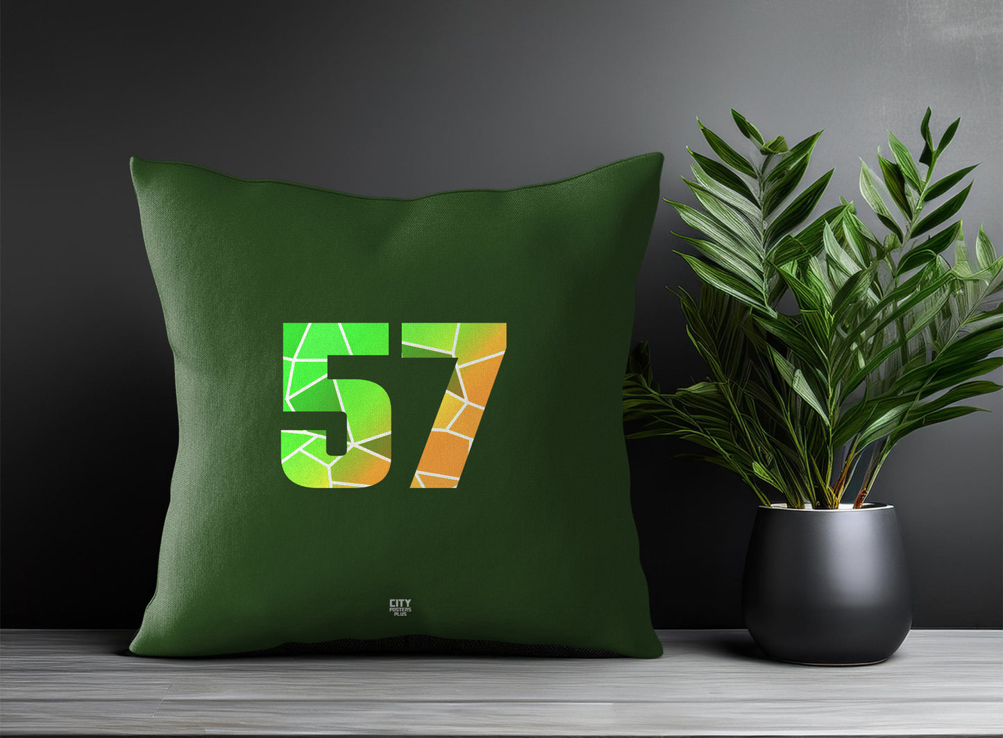 57 Number Square & Rectangle Pillow Cases | Print Deliver Plus by City Posters Plus
