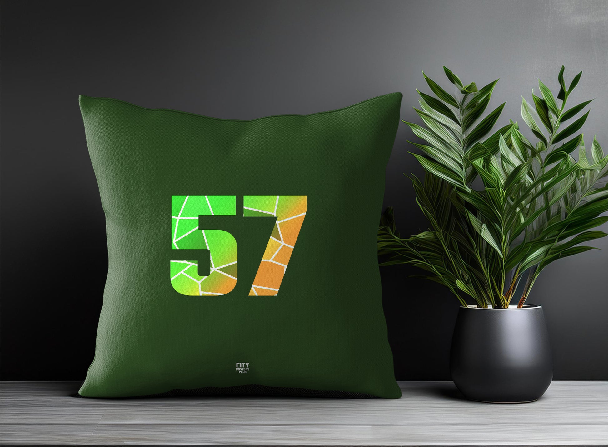 57 Number Square & Rectangle Pillow Cases | Print Deliver Plus by City Posters Plus