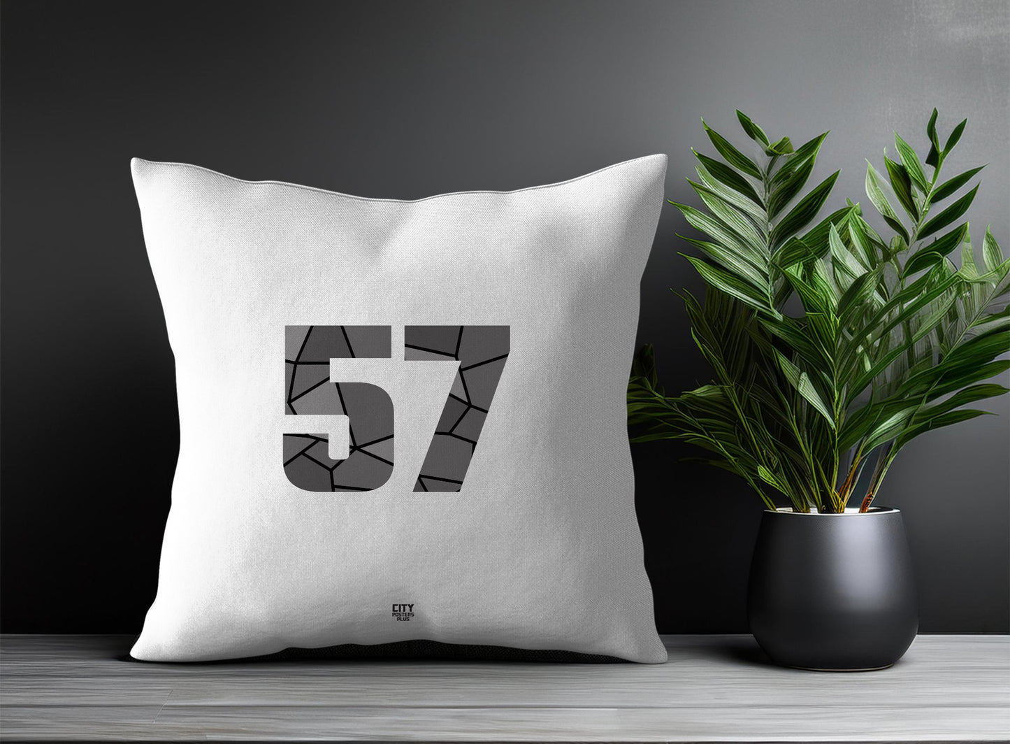 57 Number Square & Rectangle Pillow Cases | Print Deliver Plus by City Posters Plus