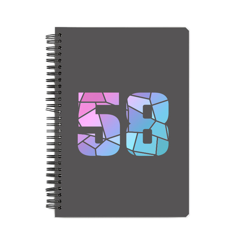 58 Number Notebook (Charcoal Grey)