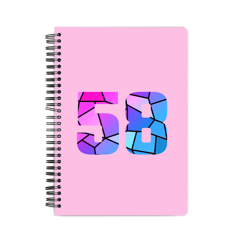 58 Number Notebook (Light Pink)