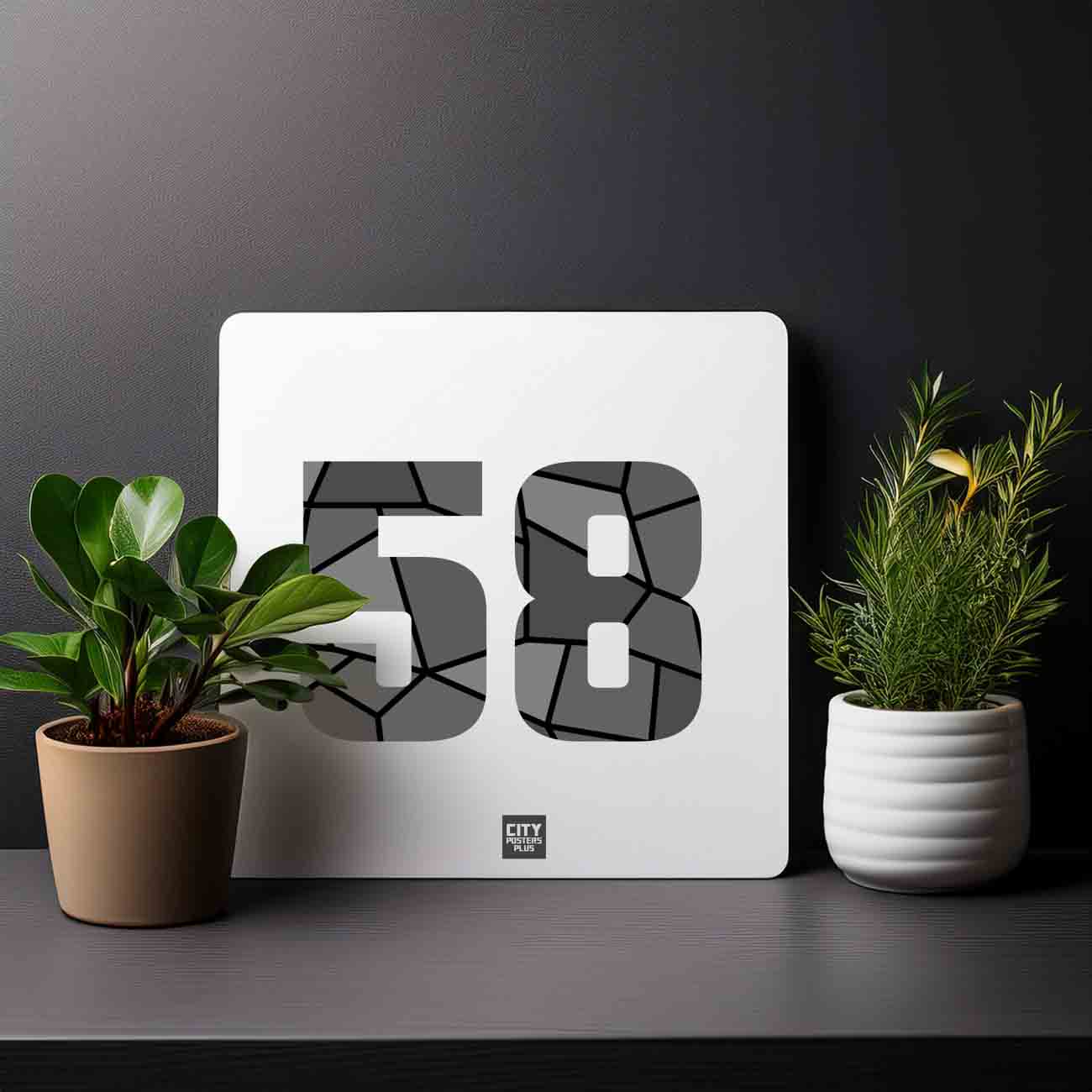 58 Number Mousepad (White)