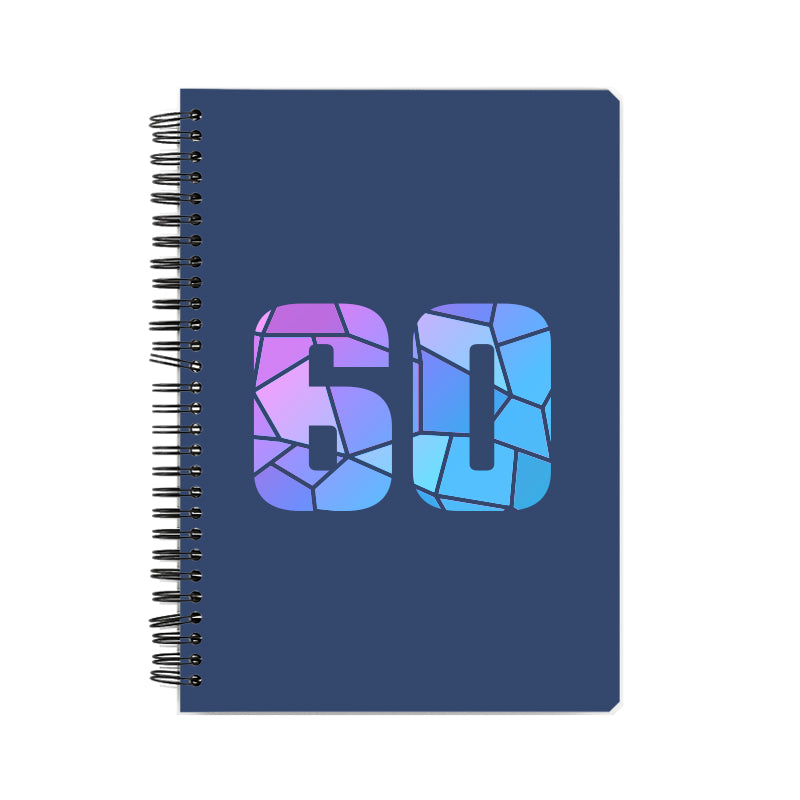 60 Number Notebook (Navy Blue)