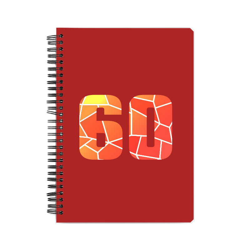 60 Number Notebook (Red)