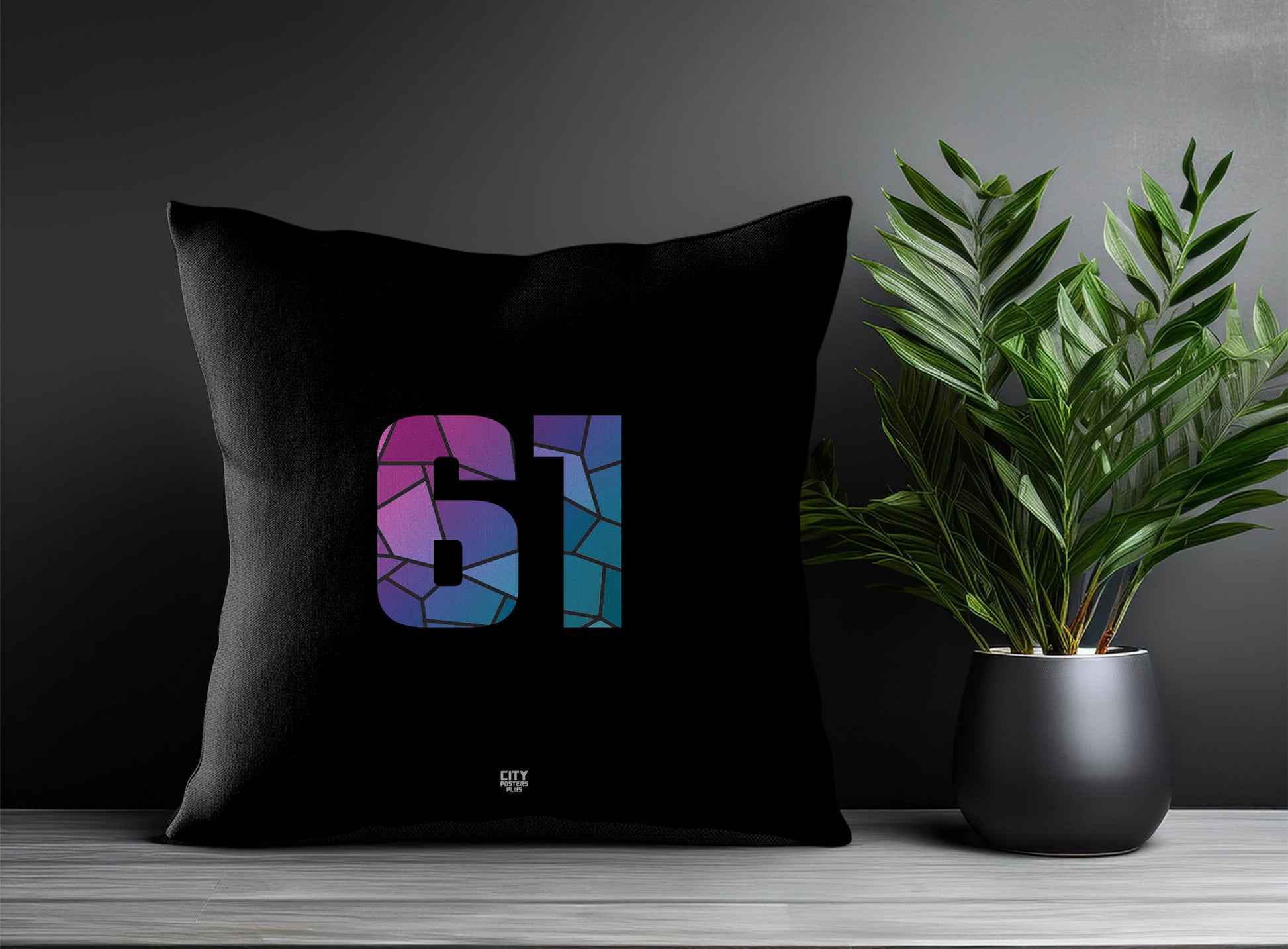 61 Number Square & Rectangle Pillow Cases | Print Deliver Plus by City Posters Plus